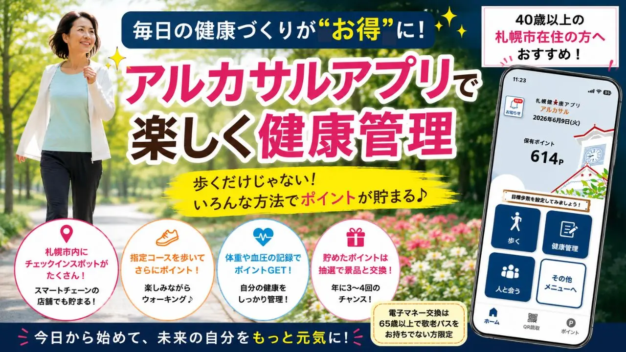 アルカサルアプリを毎日の健康づくりに！